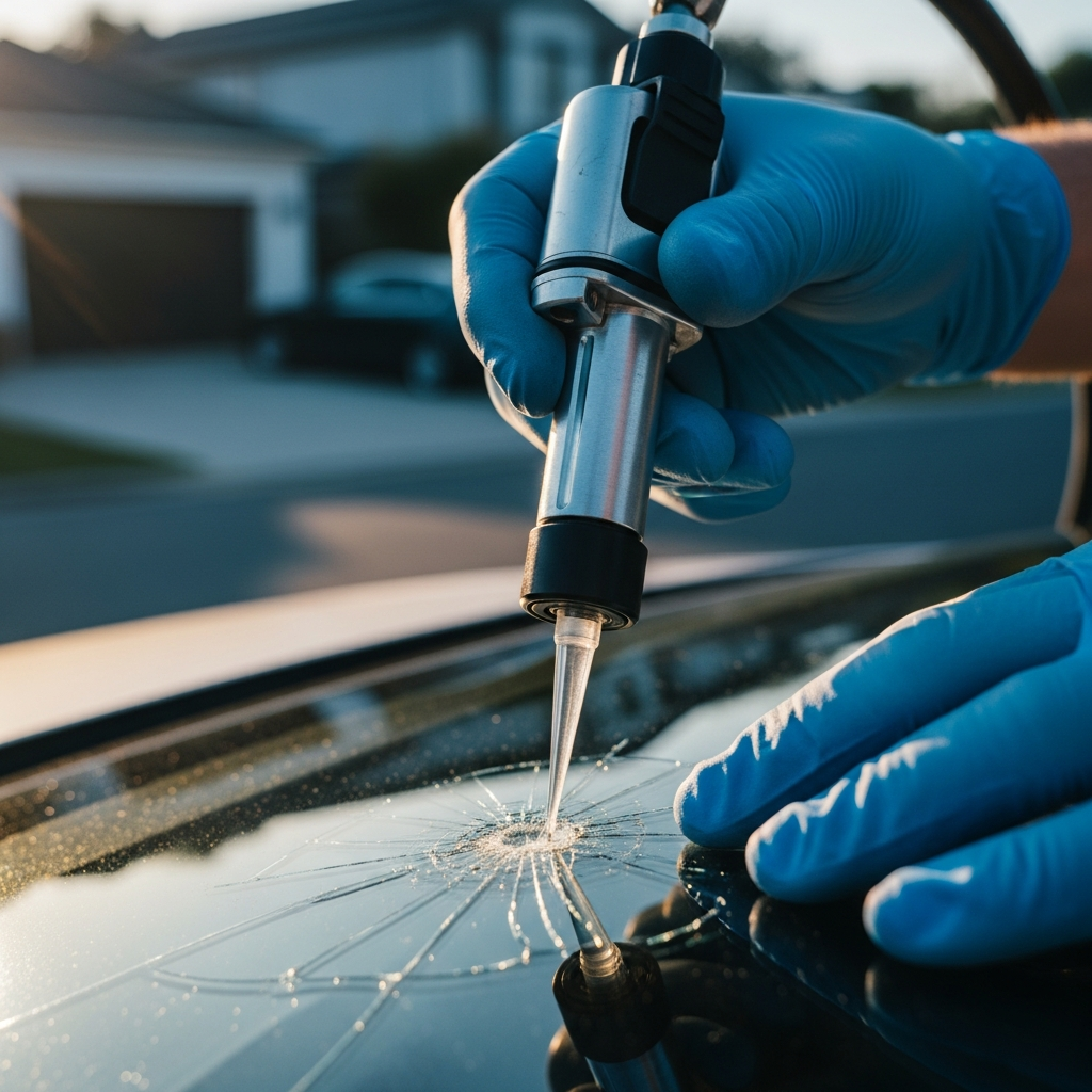 Réparation d'impact sur votre pare-brise avec Wash & Glass