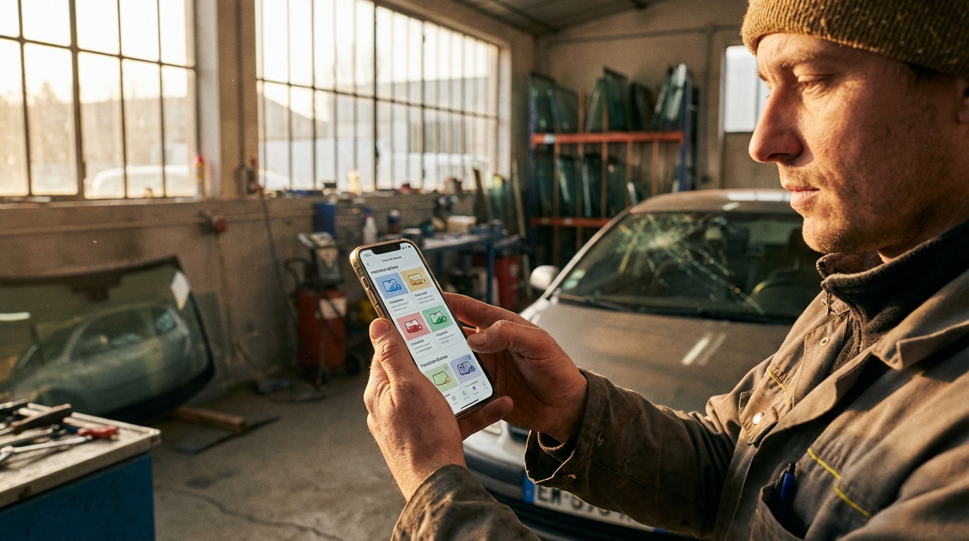 Personne comparant des devis d'assurance automobile sur un smartphone pour choisir la franchise adaptée